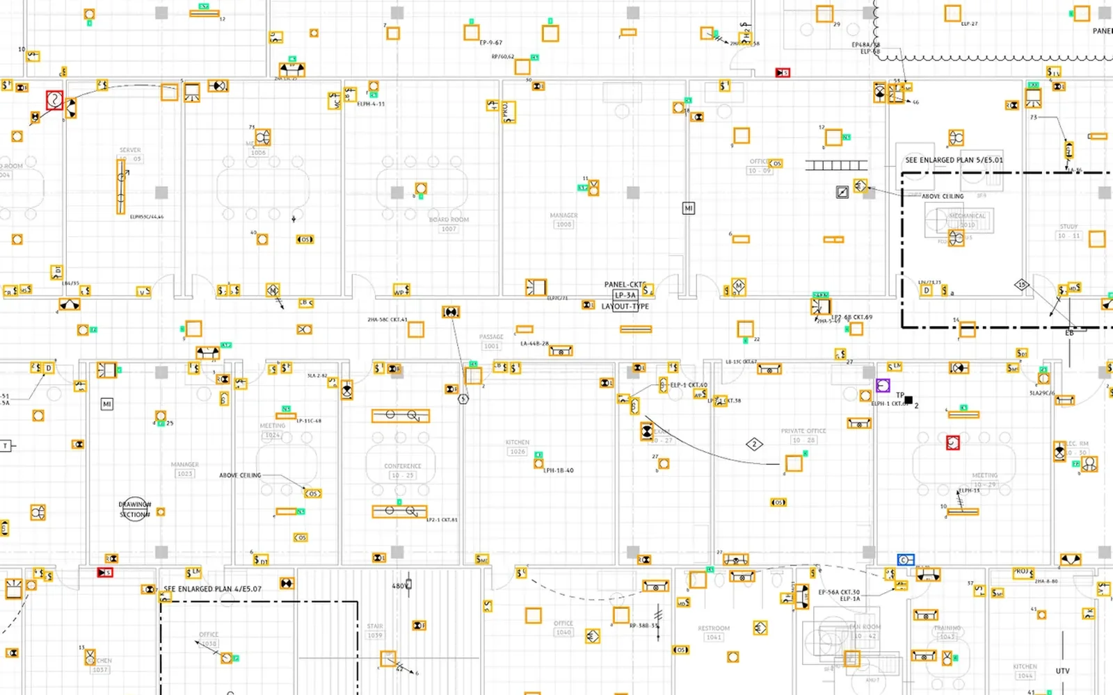 Superb finding every device on an electrical floor plan